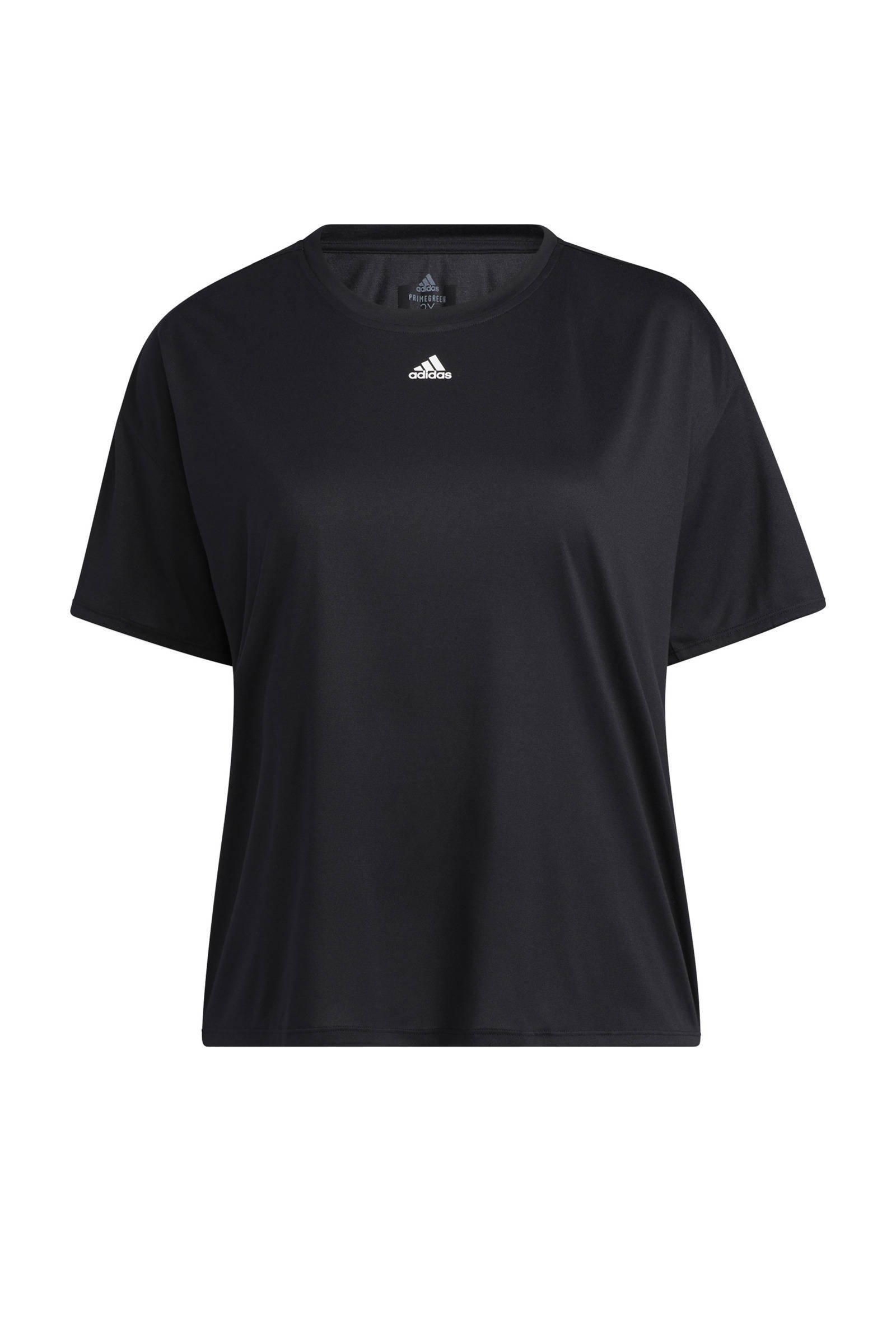 Adidas Performance Plus Size sport T shirt zwart online kopen