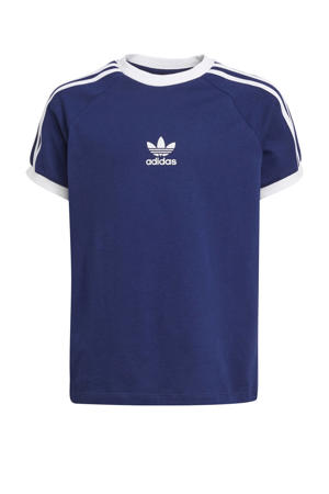 Adicolor T-shirt donkerblauw/wit