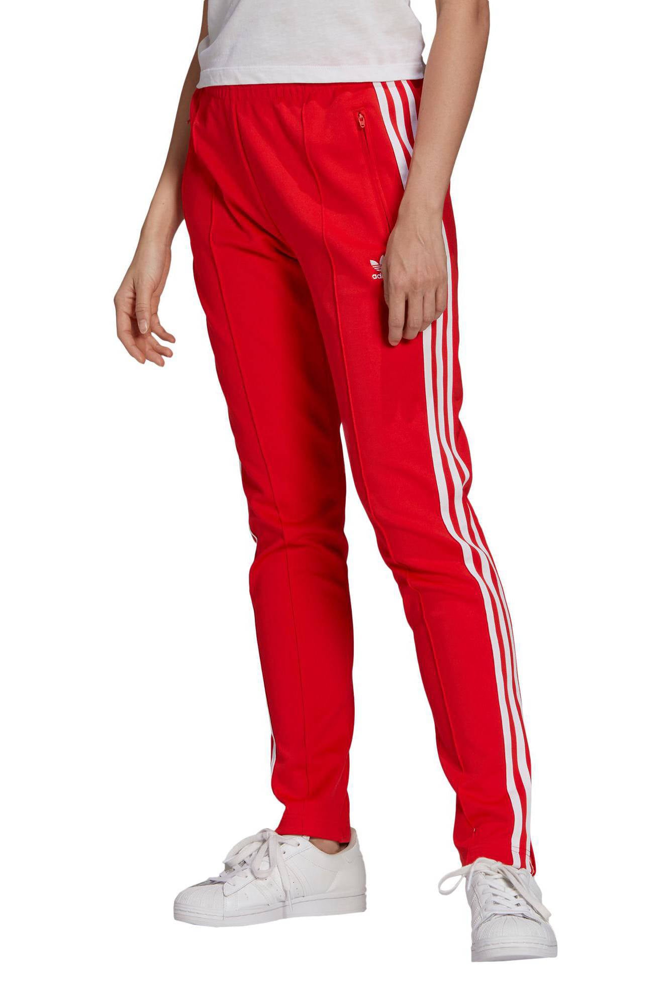 adidas Originals Super Star Adicolor joggingbroek rood | wehkamp