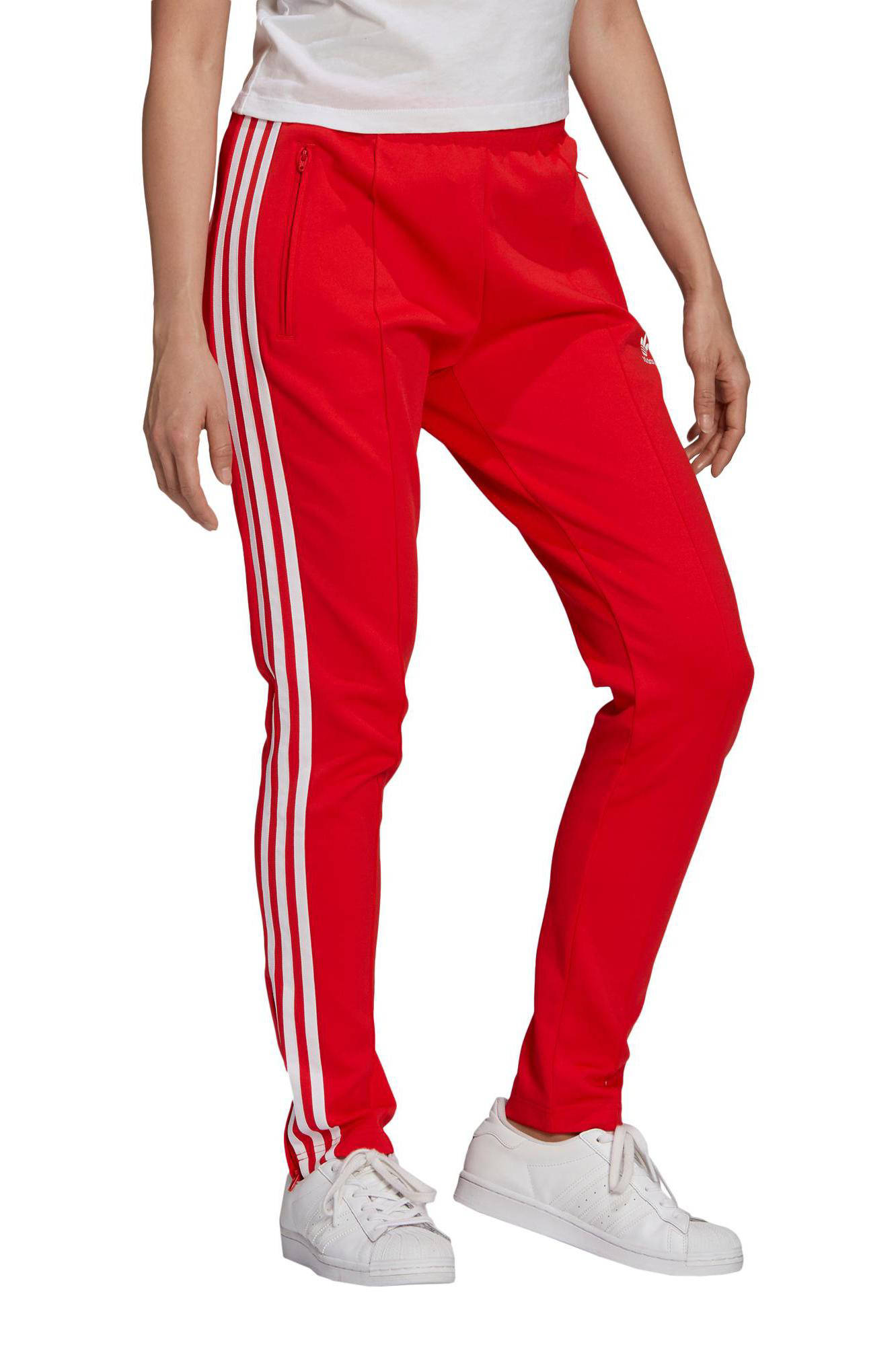 adidas Originals Super Star Adicolor joggingbroek rood | wehkamp