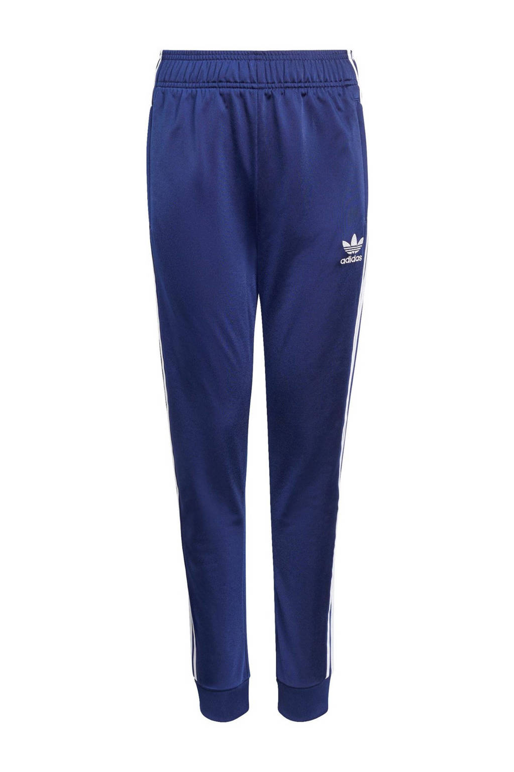 adidas Originals regular fit joggingbroek Super Star Adicolor van gerecycled polyester donkerblauw/wit, Donkerblauw/wit