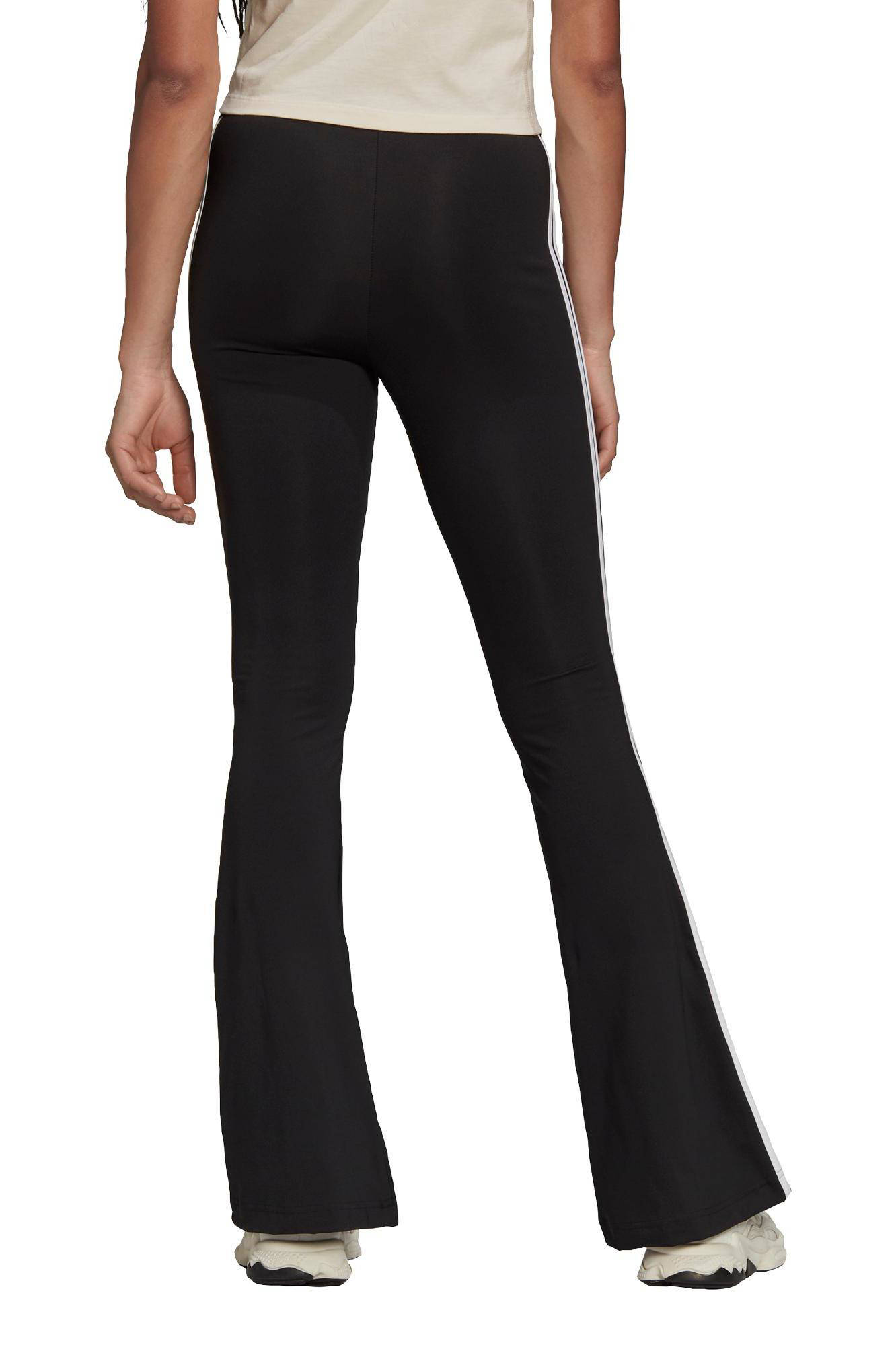 adidas Originals flared broek zwart/wit | wehkamp