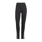 thumbnail: Zwarte dames adidas Performance joggingbroek van katoen met slim fit, regular waist, elastische tailleband en strepenprint