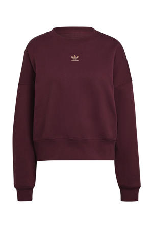 Adicolor fleece sweater donkerrood