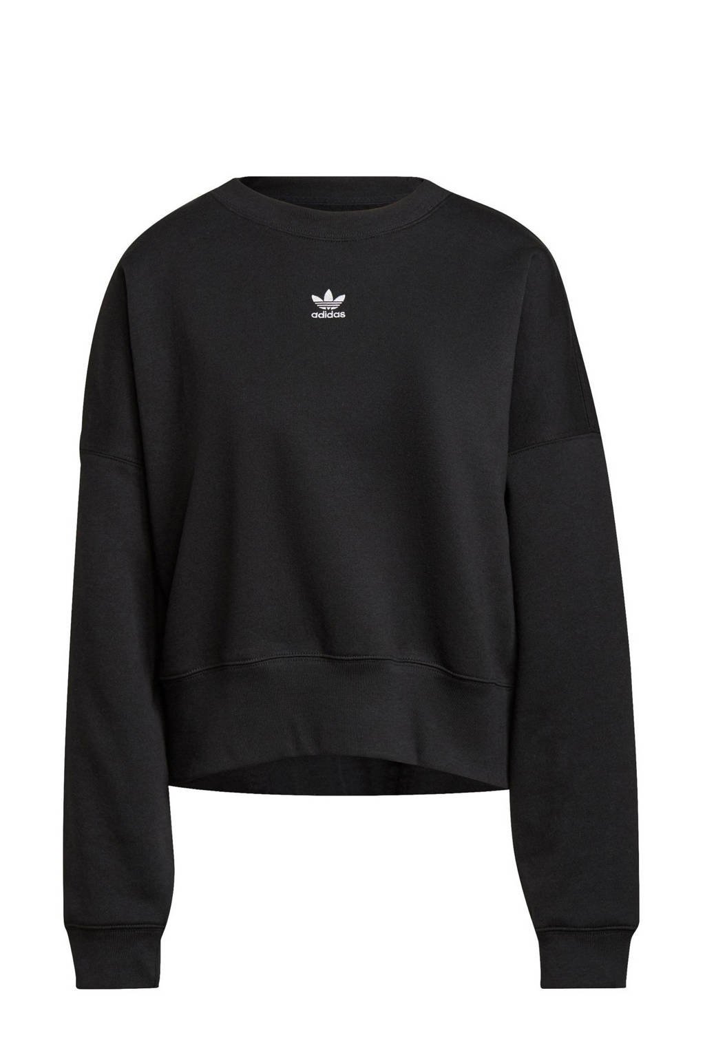 adidas Originals Adicolor fleece sweater zwart, Zwart