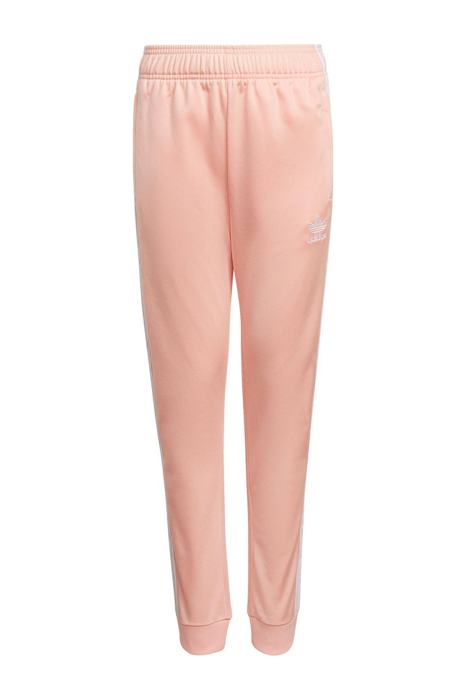 adidas Originals regular fit joggingbroek Super Star Adicolor van  gerecycled polyester lichtroze/wit | wehkamp