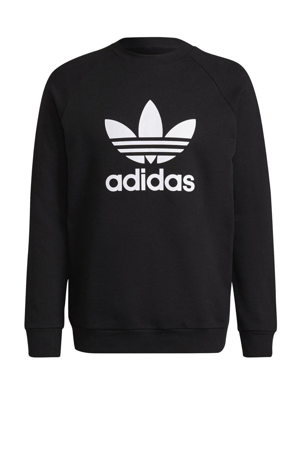 som Informeer Stevig adidas Originals Adicolor sweater zwart/wit | wehkamp