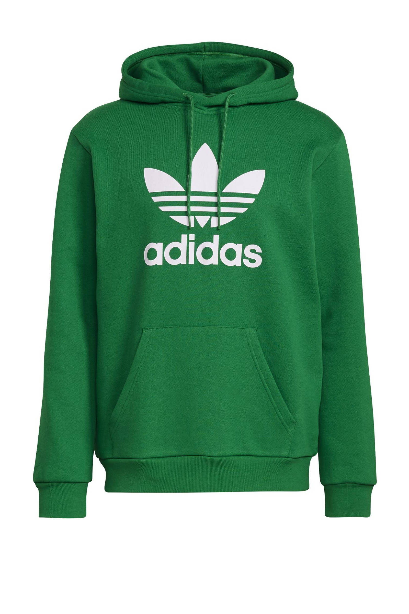 adidas Originals Adicolor hoodie groen/wit | wehkamp