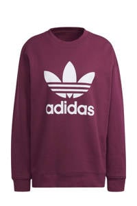adidas Originals Adicolor sweater wit, Donkerrood