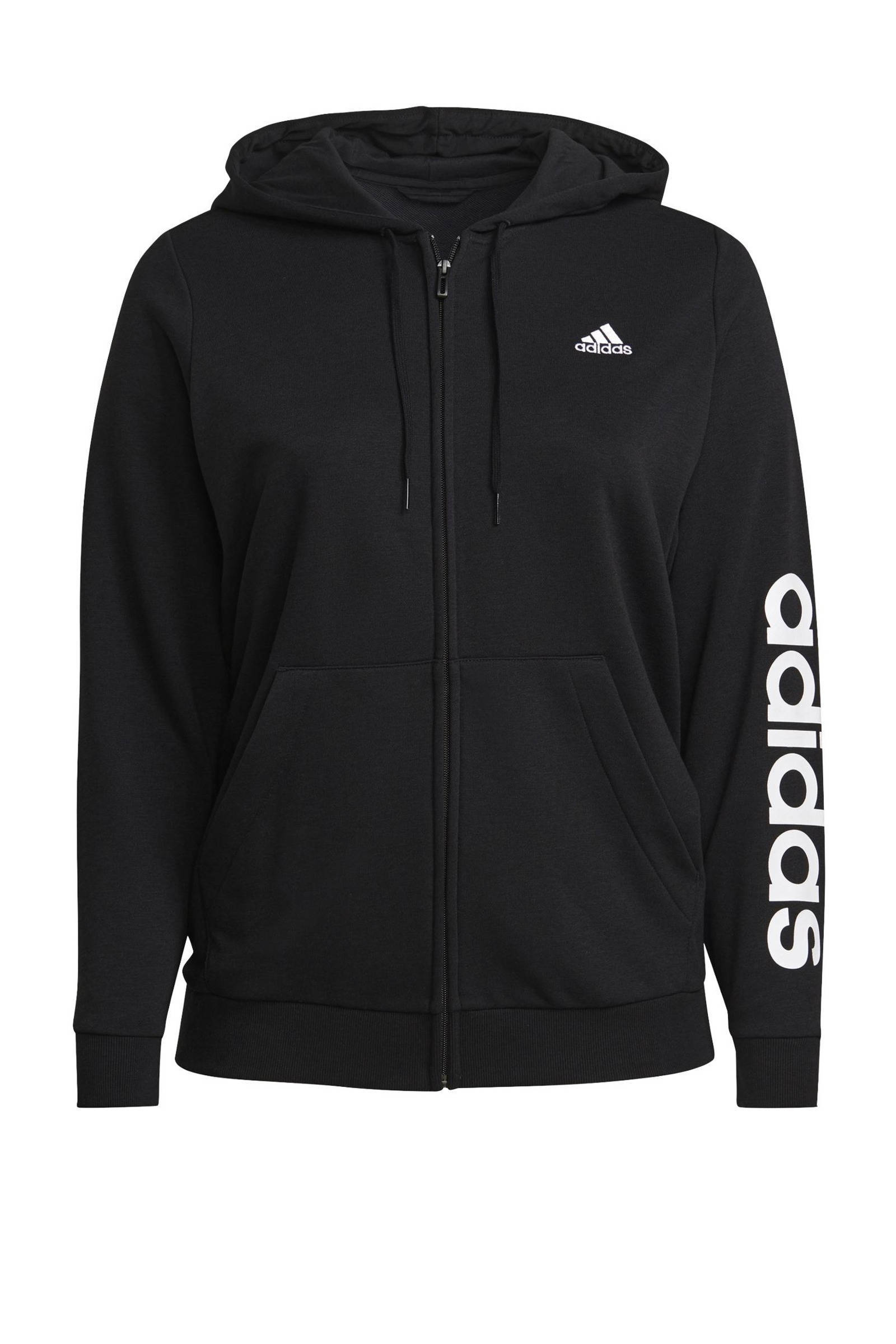 adidas Performance Plus Size sportvest zwart/wit | wehkamp