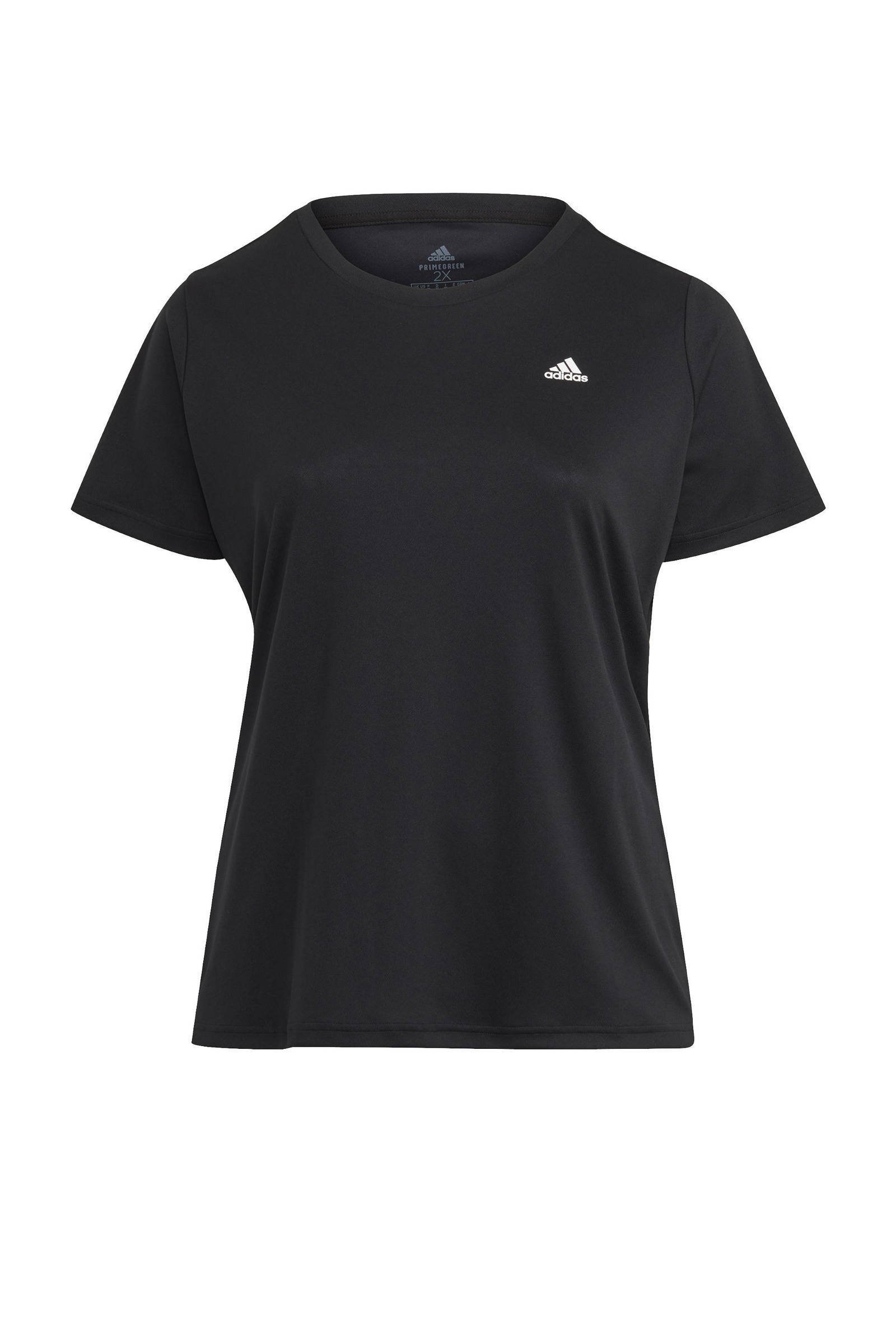 Adidas Performance Plus Size sport T shirt zwart/wit online kopen
