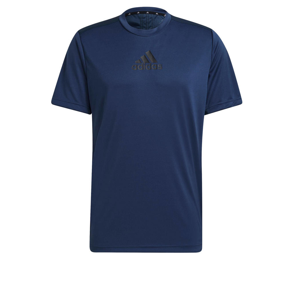 adidas Performance   sport T-shirt donkerblauw/zwart