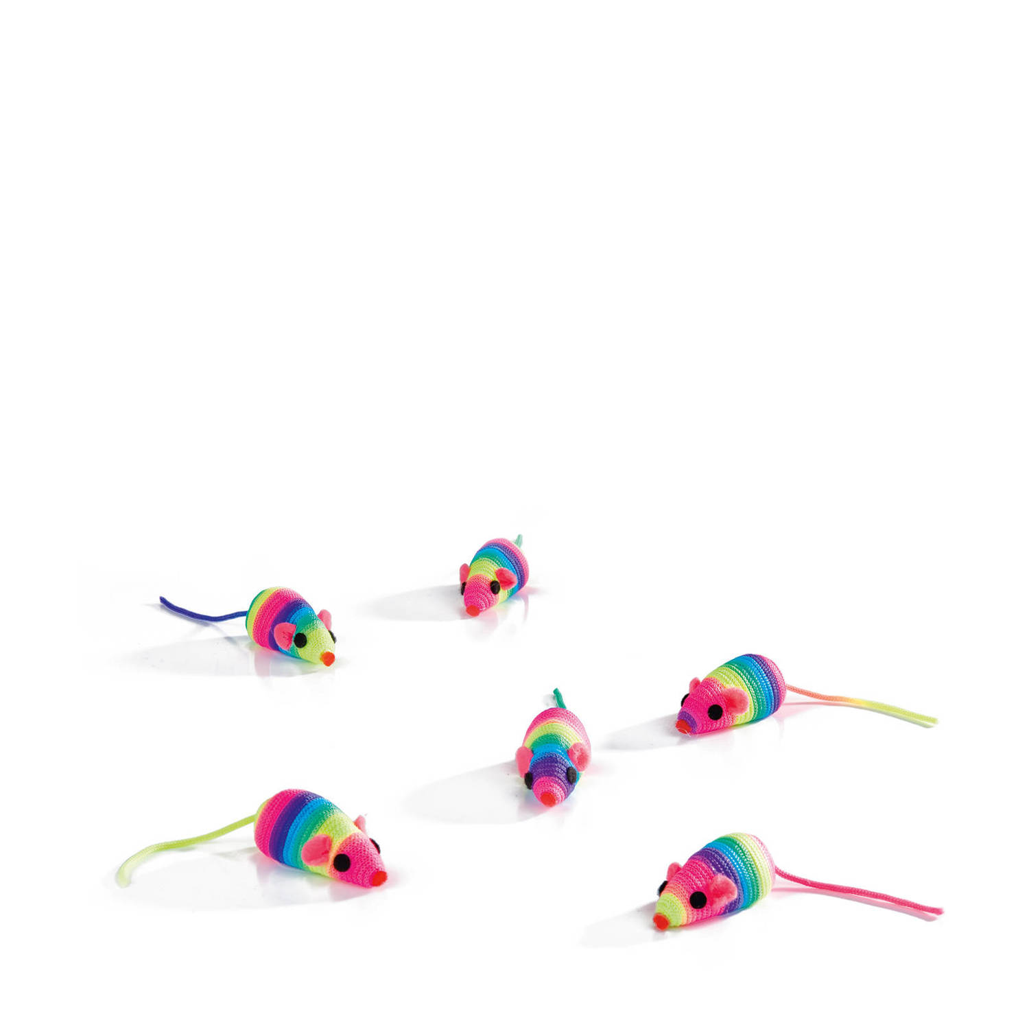 Beeztees speelmuisjes Rainbow (5 stuks)