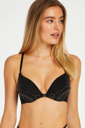 push-up bh Coco met voorsluiting zwart
