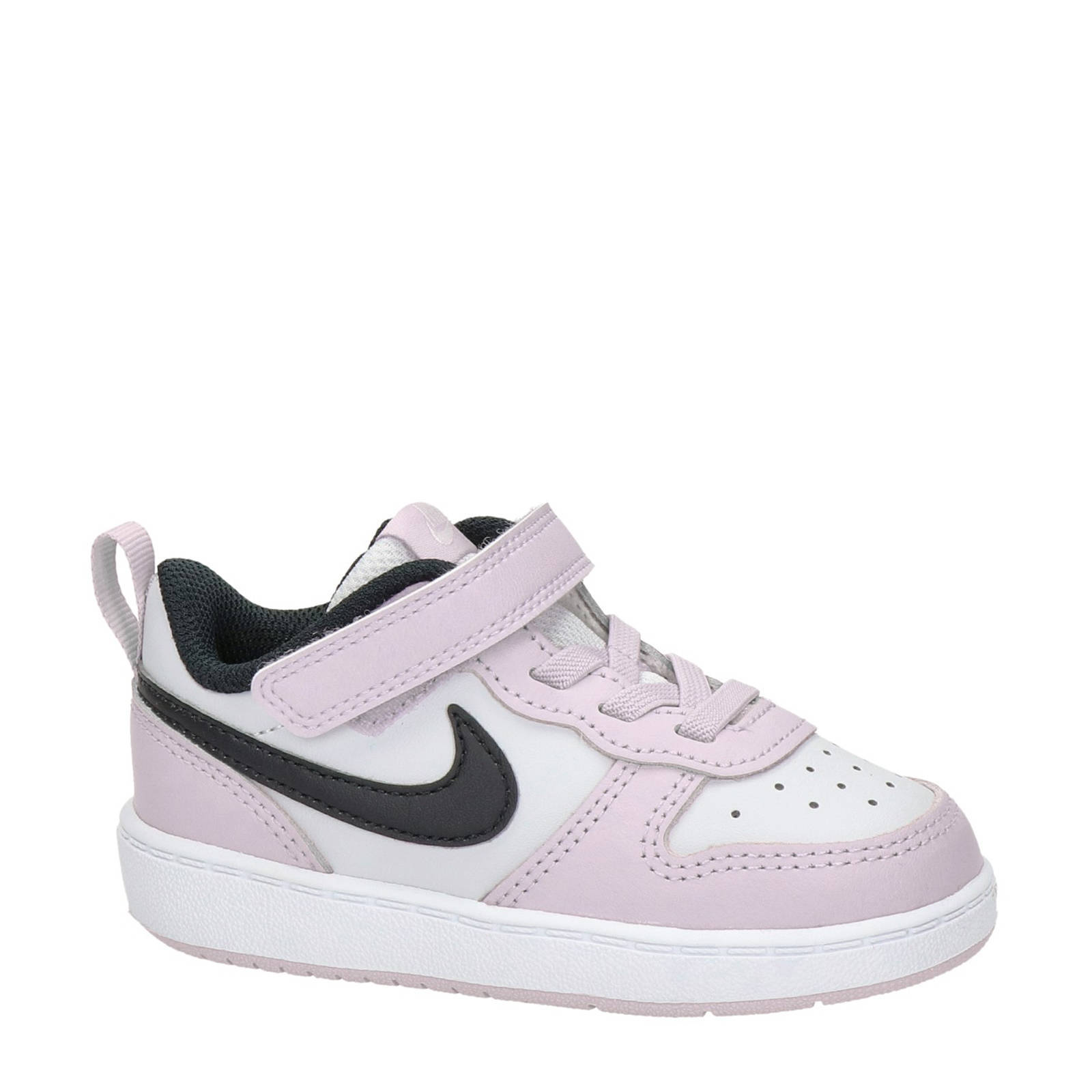 Nike Court Borough leren sneakers roze/wit/zwart | wehkamp