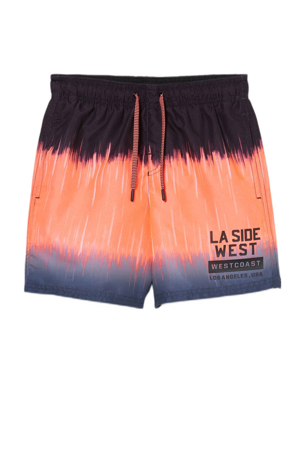 C&A tie-dye zwemshort oranje/zwart/grijs, Oranje/zwart/grijs