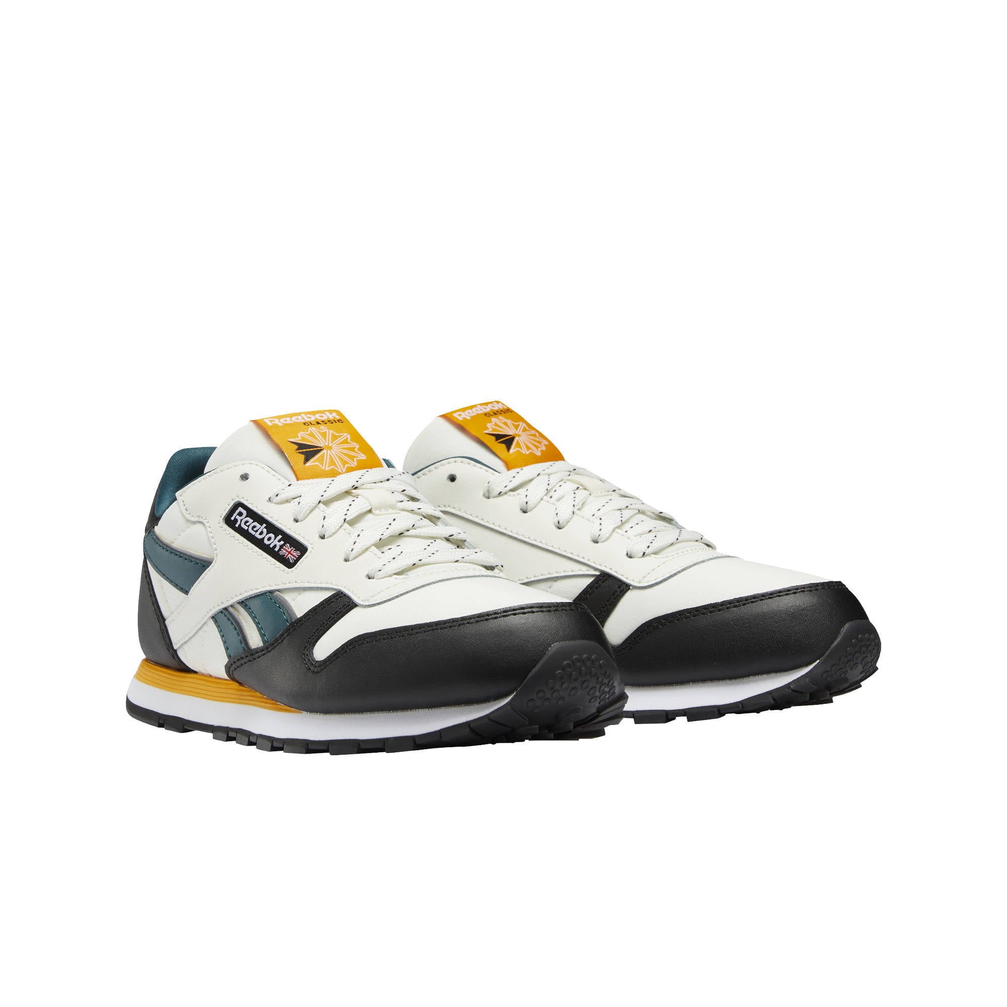 Reebok Classics Classic Leather sneakers beige/zwart/geel | wehkamp