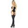 Leg Avenue bodysuit met open kruis zwart
