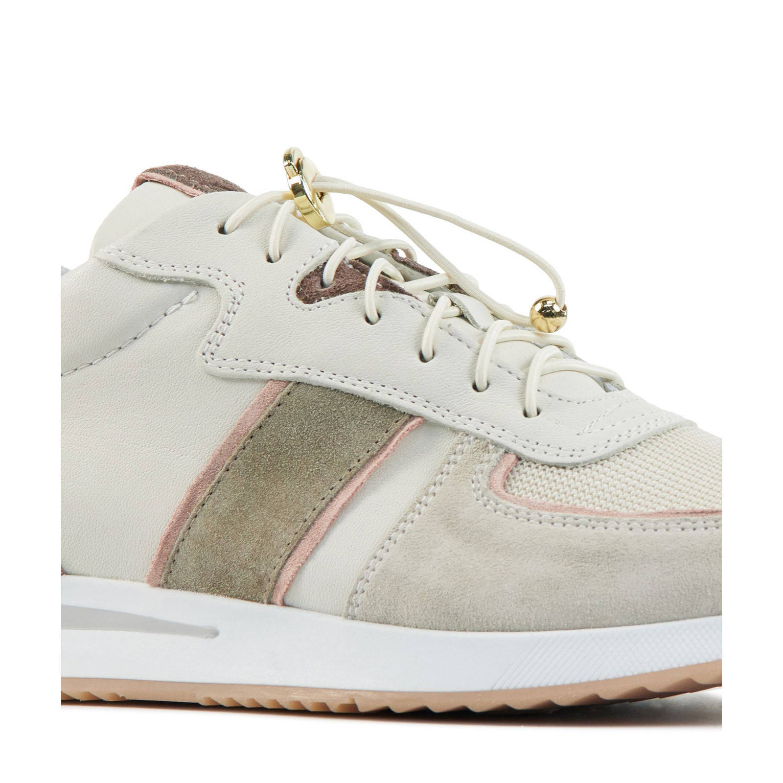 Via Vai Dames Sneakers Oud roze sue mesh combi runner | Van den Assem