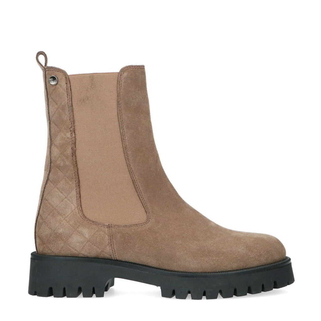 No Stress   suède chelsea boots taupe