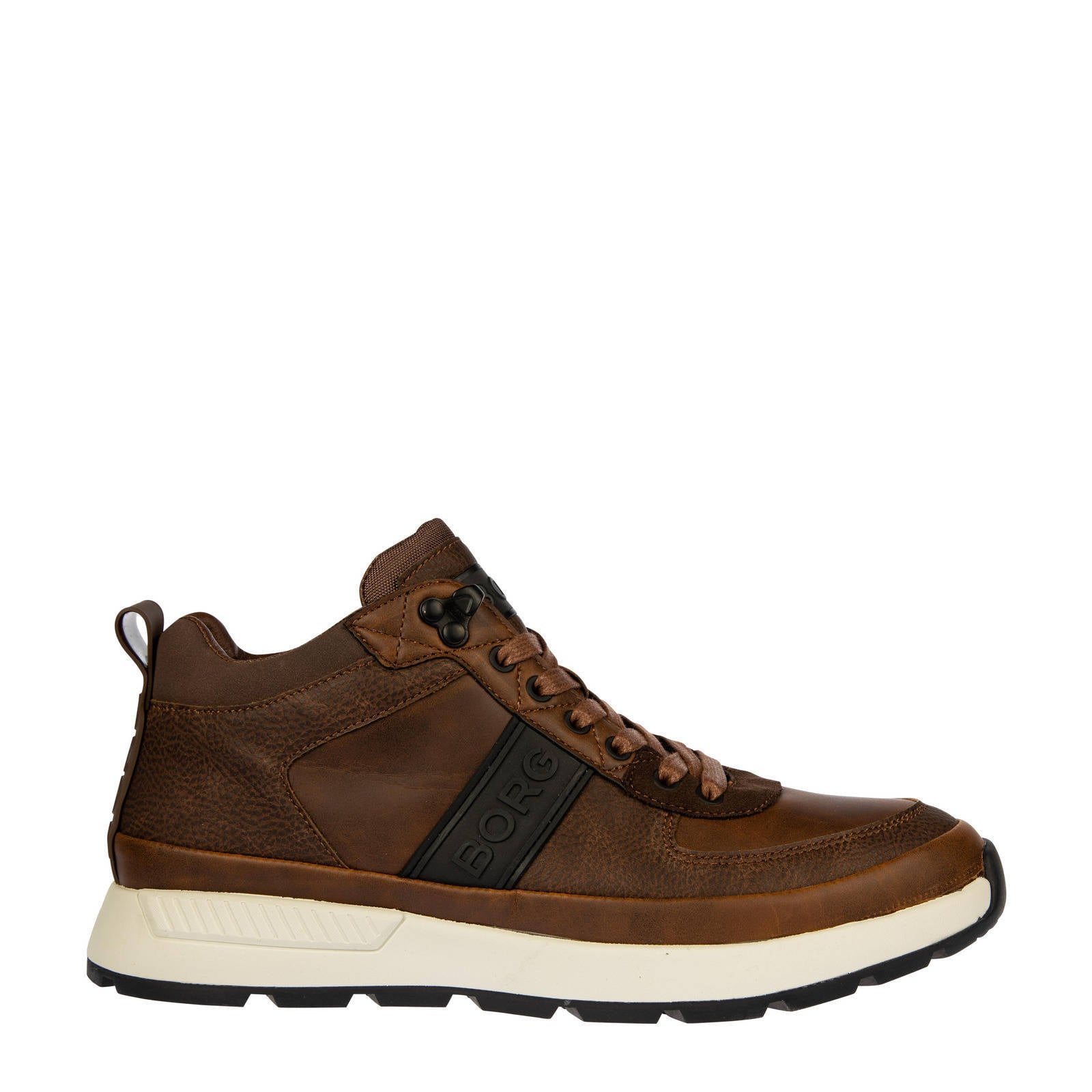 Björn Borg H100 MID TMP M suède sneakers bruin | wehkamp