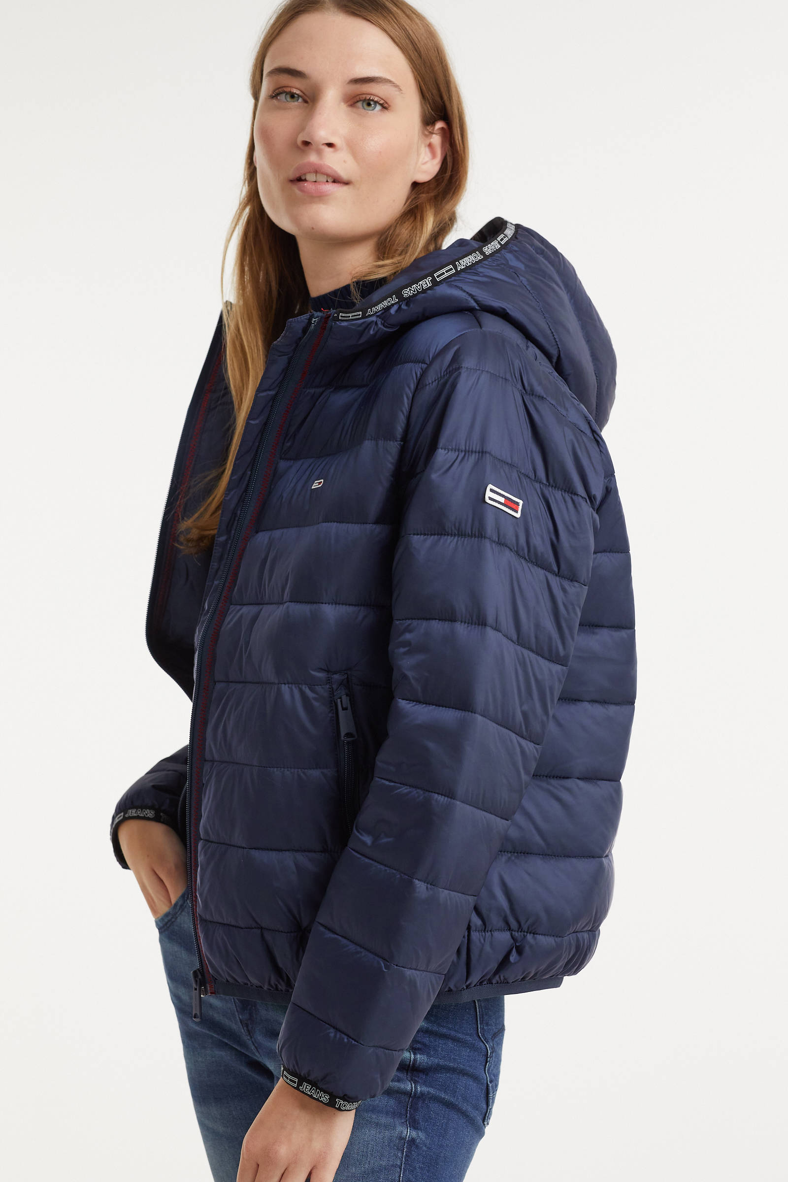 tommy hilfiger blue arctic tape parka