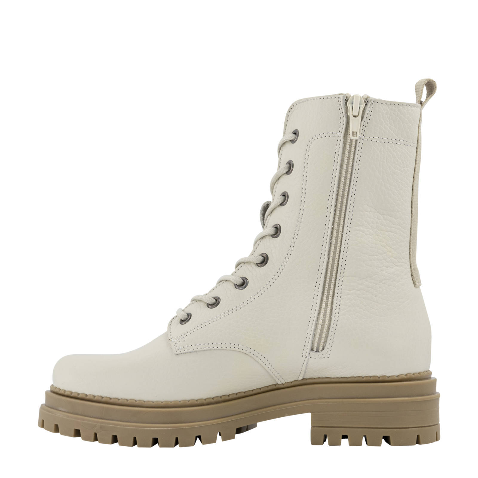 Oxmox leren veterboots off white | wehkamp