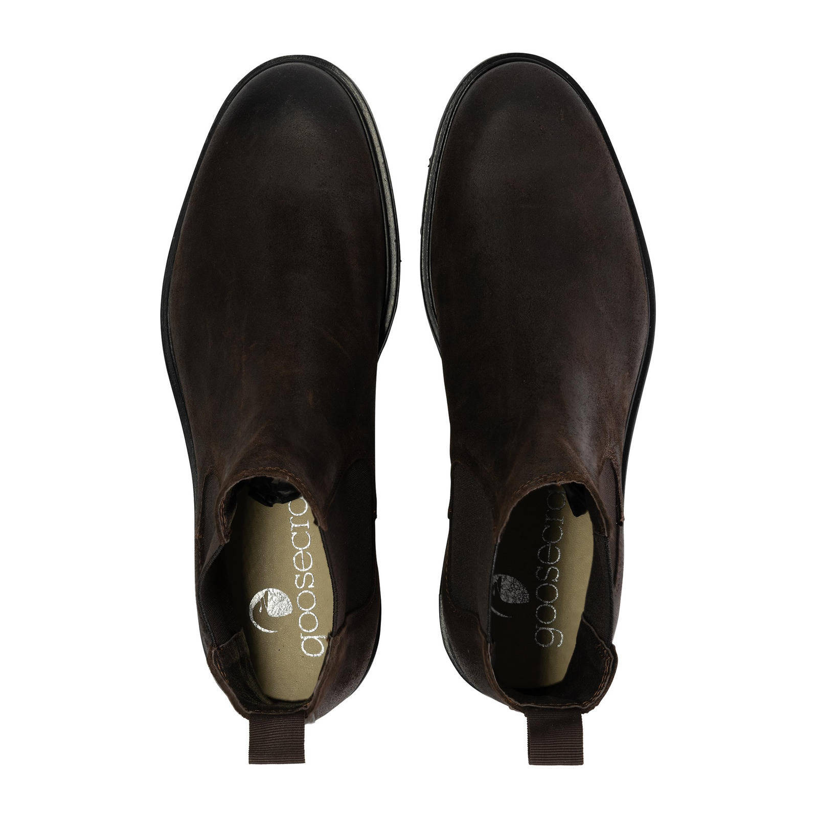 Goosecraft Chet leren chelsea boots donkerbruin | wehkamp
