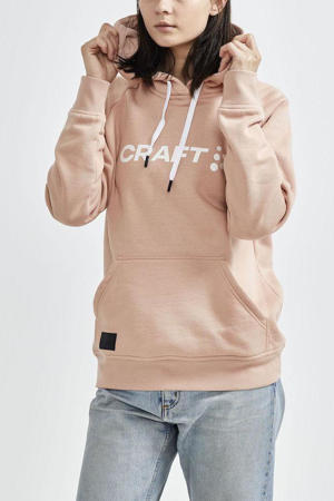 hoodie Core met logo roze