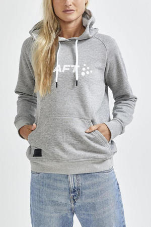 hoodie Core met logo grijs melange