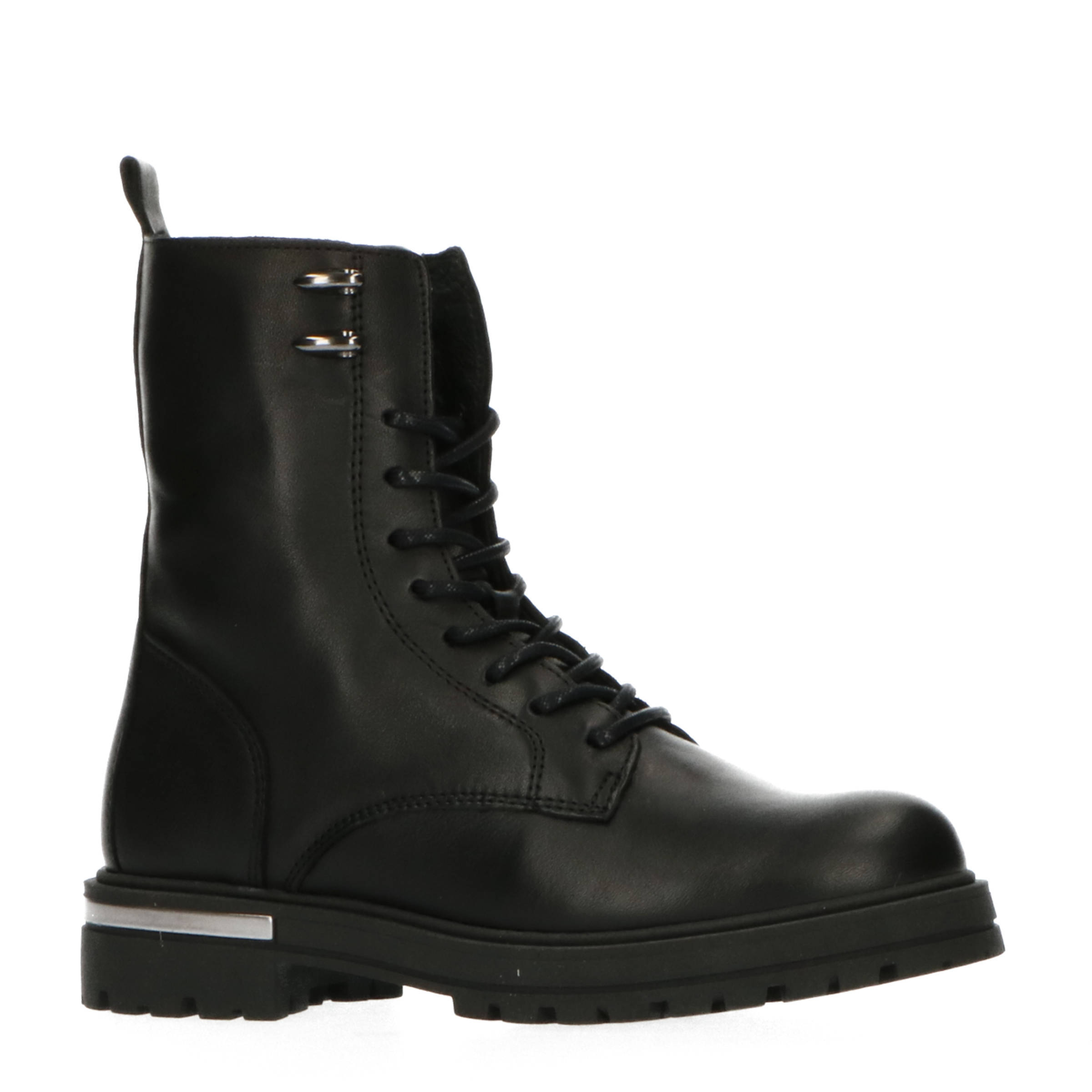 Hip H1430 leren veterboots zwart | wehkamp