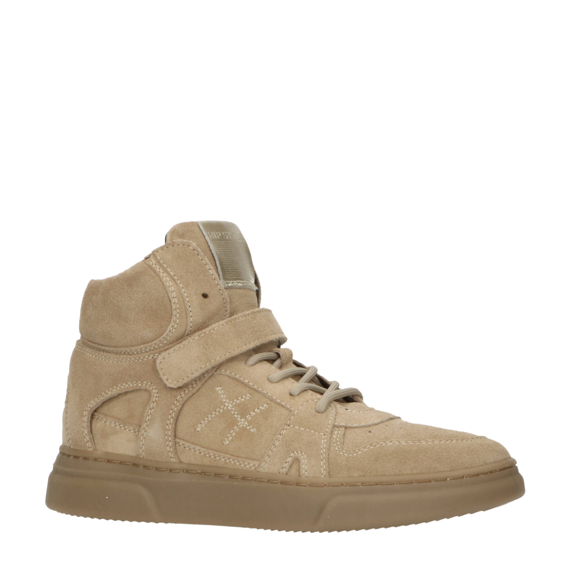Hip H1490 hoge suède sneakers beige | wehkamp