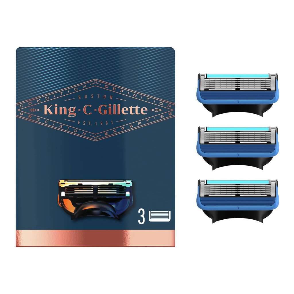 King C. Gillette gezicht en contouren scheermesjes