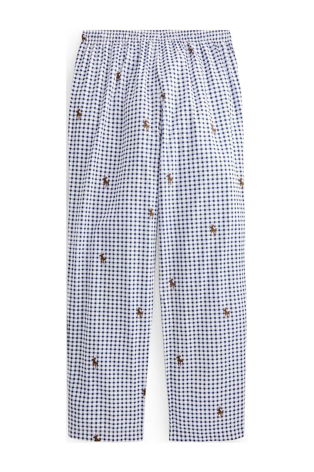 POLO Ralph Lauren geruite pyjamabroek donkerblauw/wit, Donkerblauw/wit