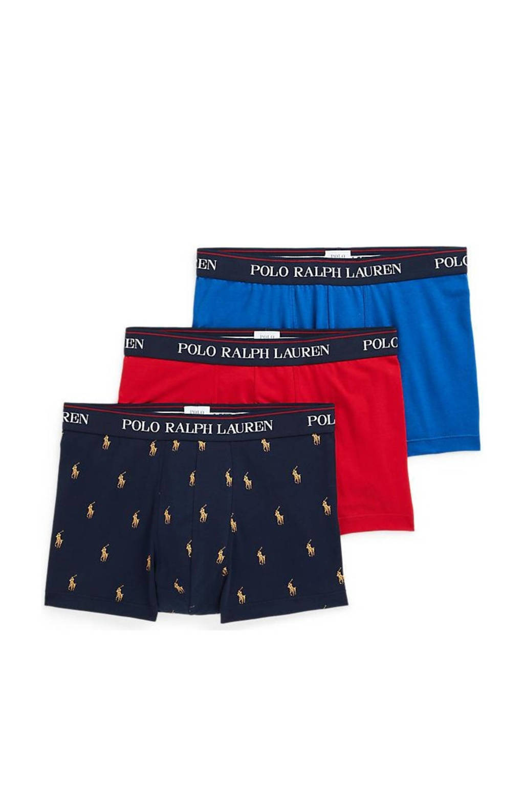 POLO Ralph Lauren boxershort (set van 3), Blauw/rood/donkerblauw