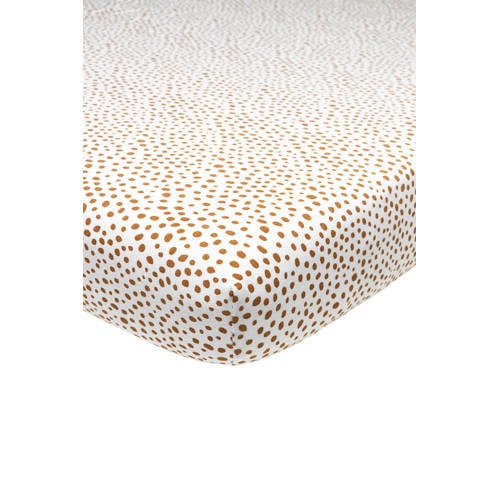 Meyco katoenen jersey hoeslaken wieg 40x80/90 Cheetah camel afbeelding