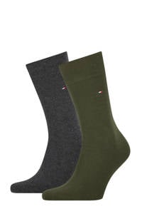 Tommy Hilfiger sokken - set van 2 kaki/antraciet, Kaki/antraciet