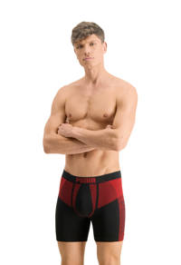 Puma sportboxer (set van 2) rood/zwart, Rood/zwart
