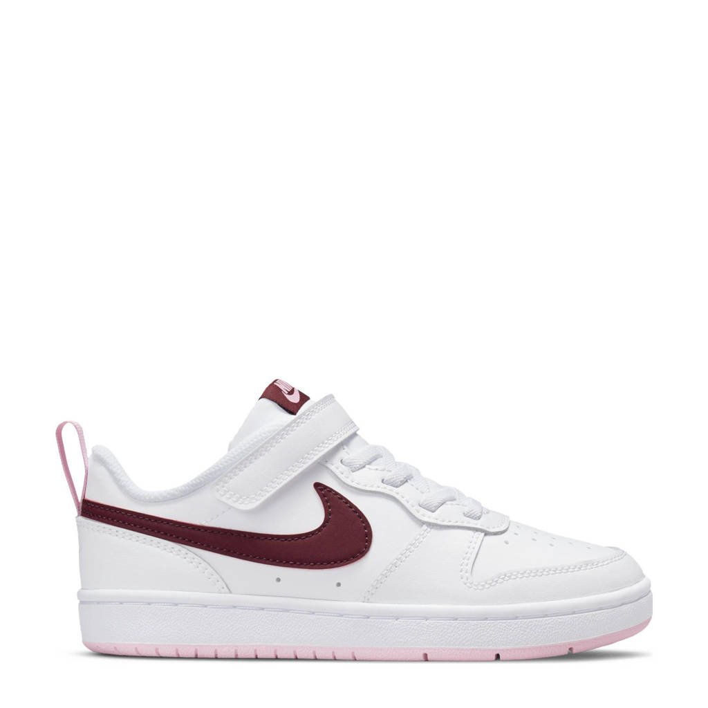 Nike Court Borough Low 2 (GS) sneakers wit/donkerrood/roze
