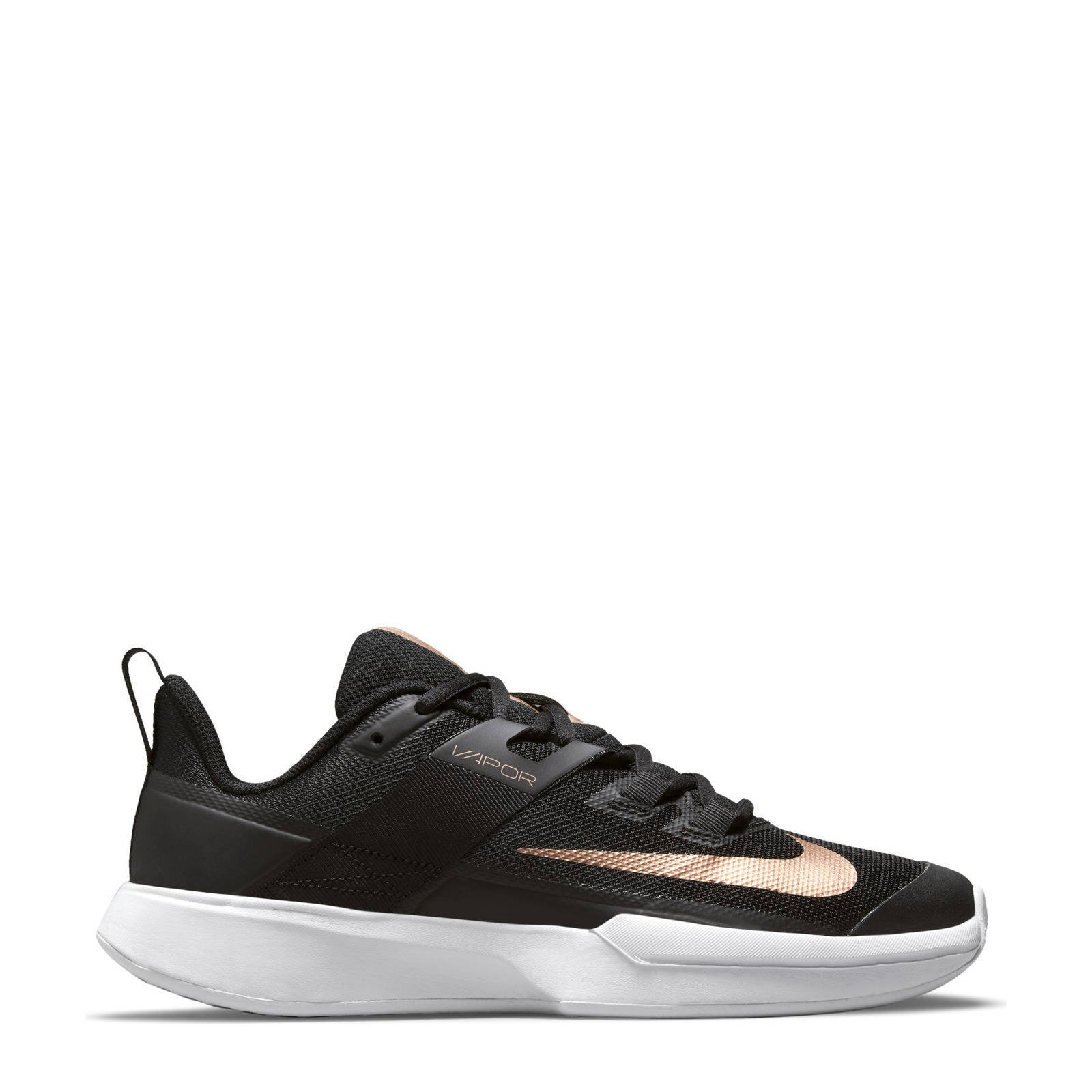Nike NikeCourt Vapor Lite HC tennisschoenen zwart/brons/wit | wehkamp