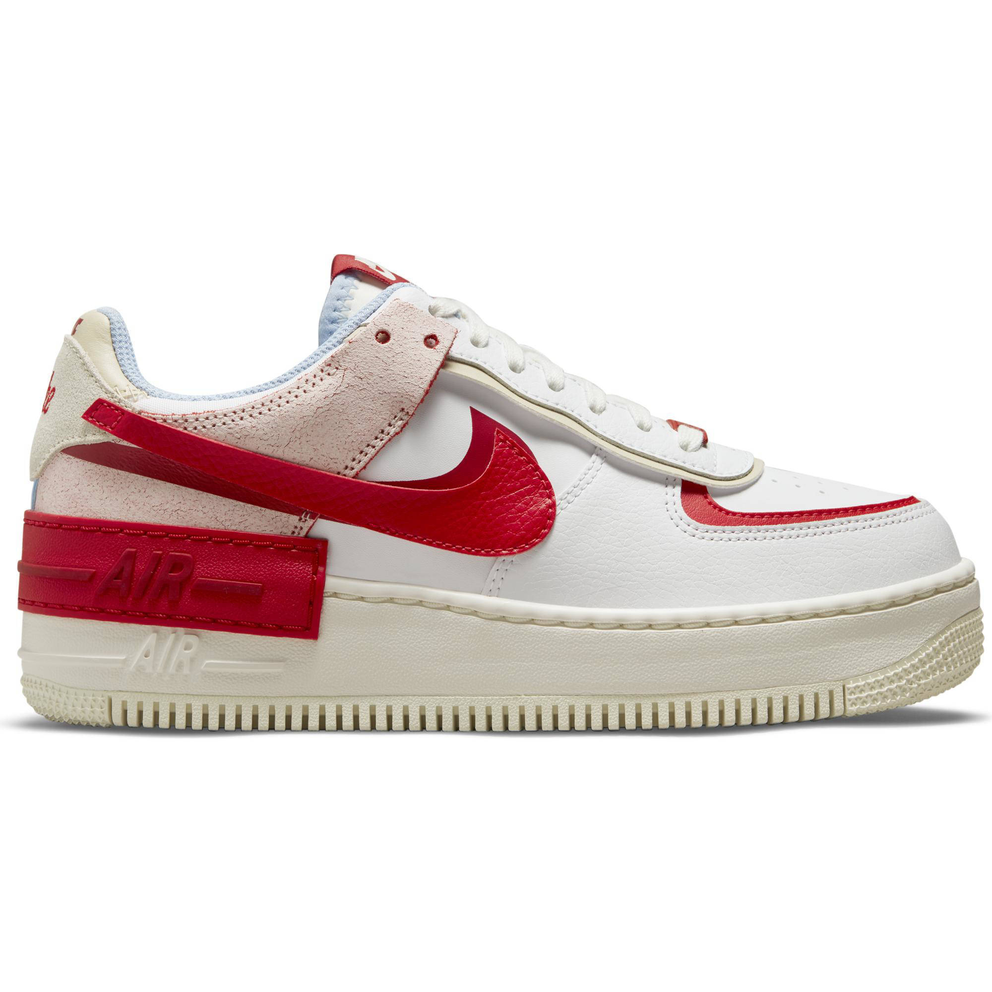 Nike Air Force 1 Shadow sneakers wit rood roze