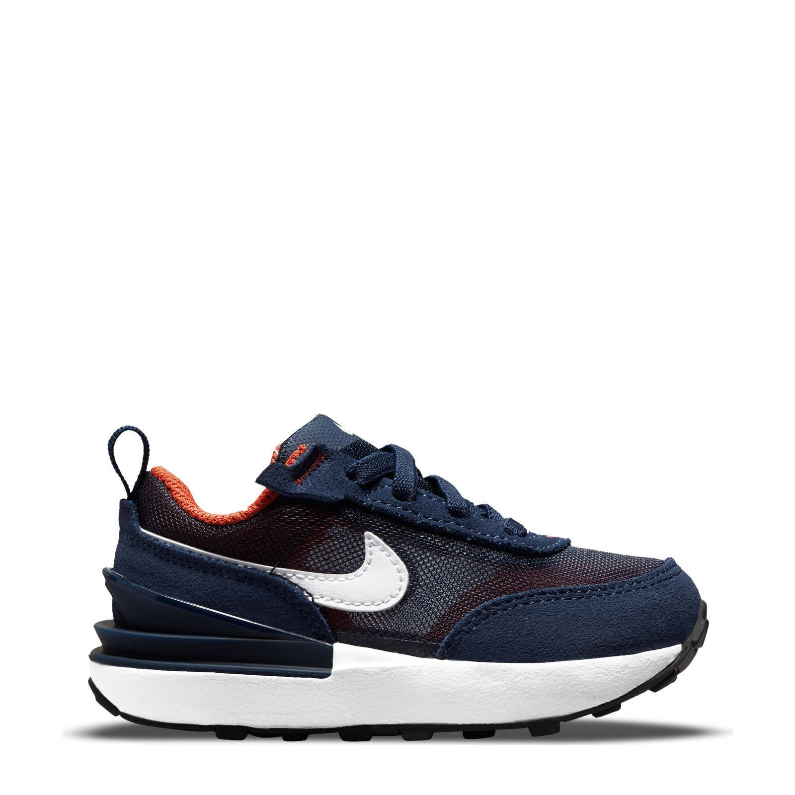 Nike Waffle One sneakers donkerblauw/wit/oranje | wehkamp