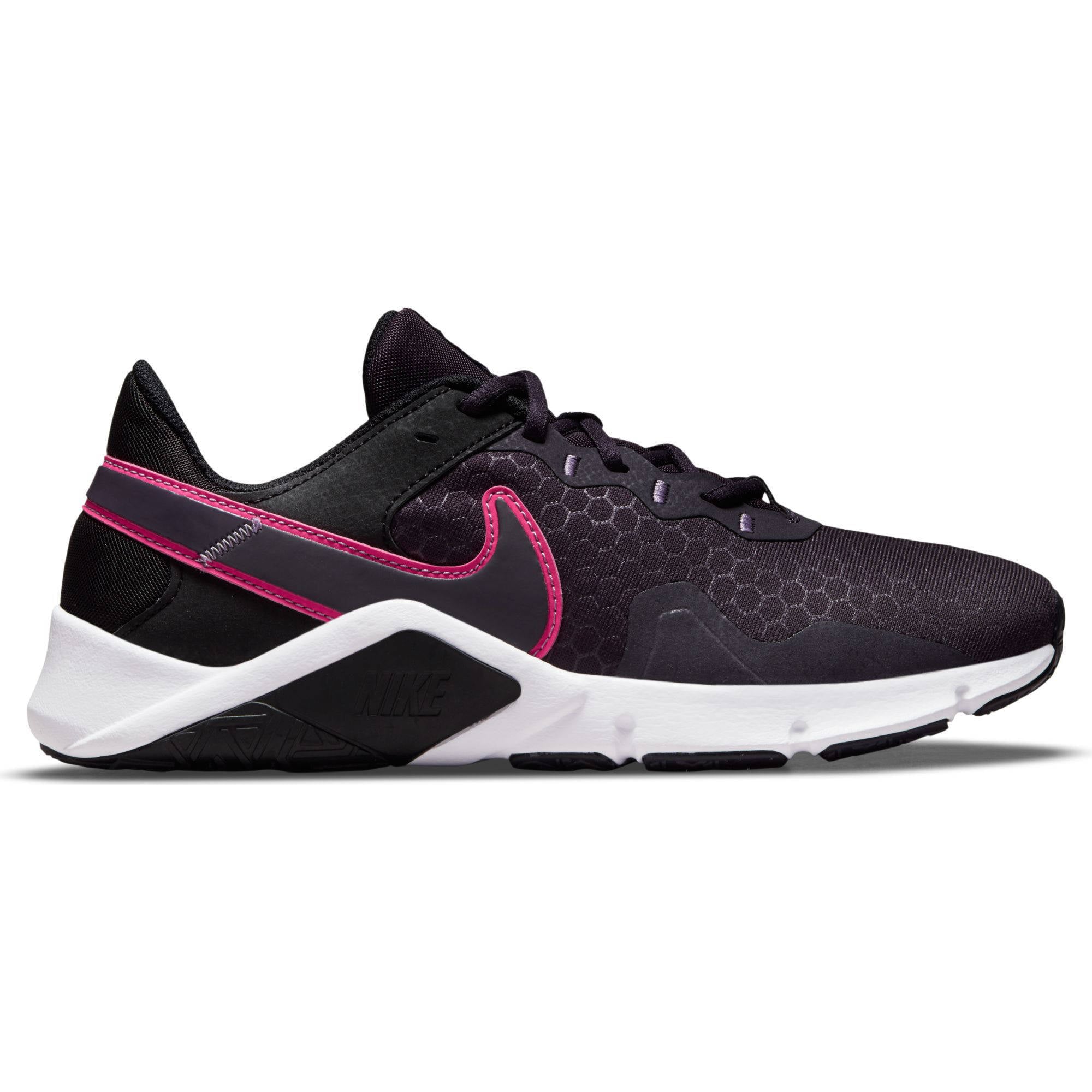 Nike Legend Essential 2 fitness schoenen zwart/roze/paars | wehkamp