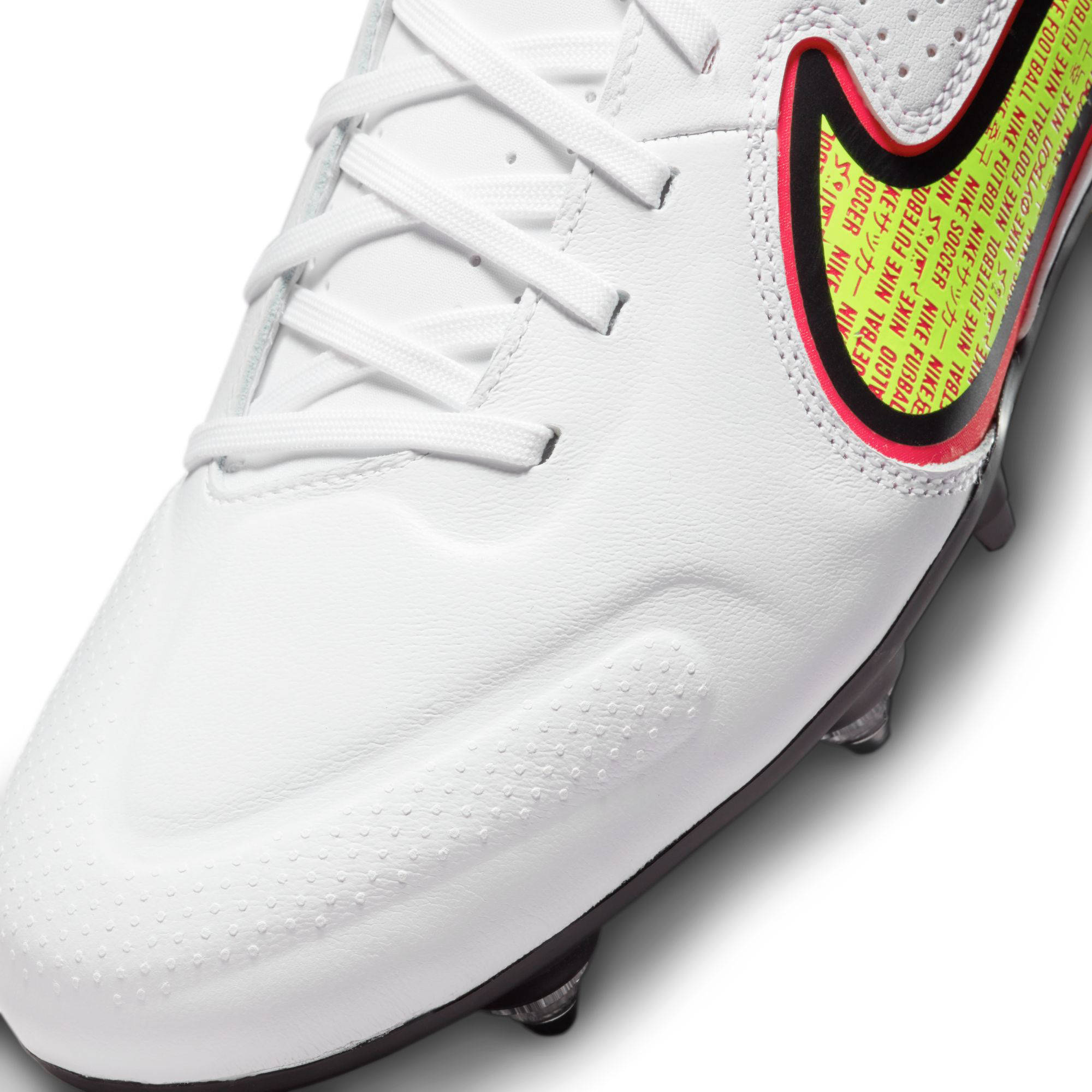 Nike Tiempo Legend 9 Academy SG-Pro Ac voetbalschoenen wit/rood/geel |  wehkamp