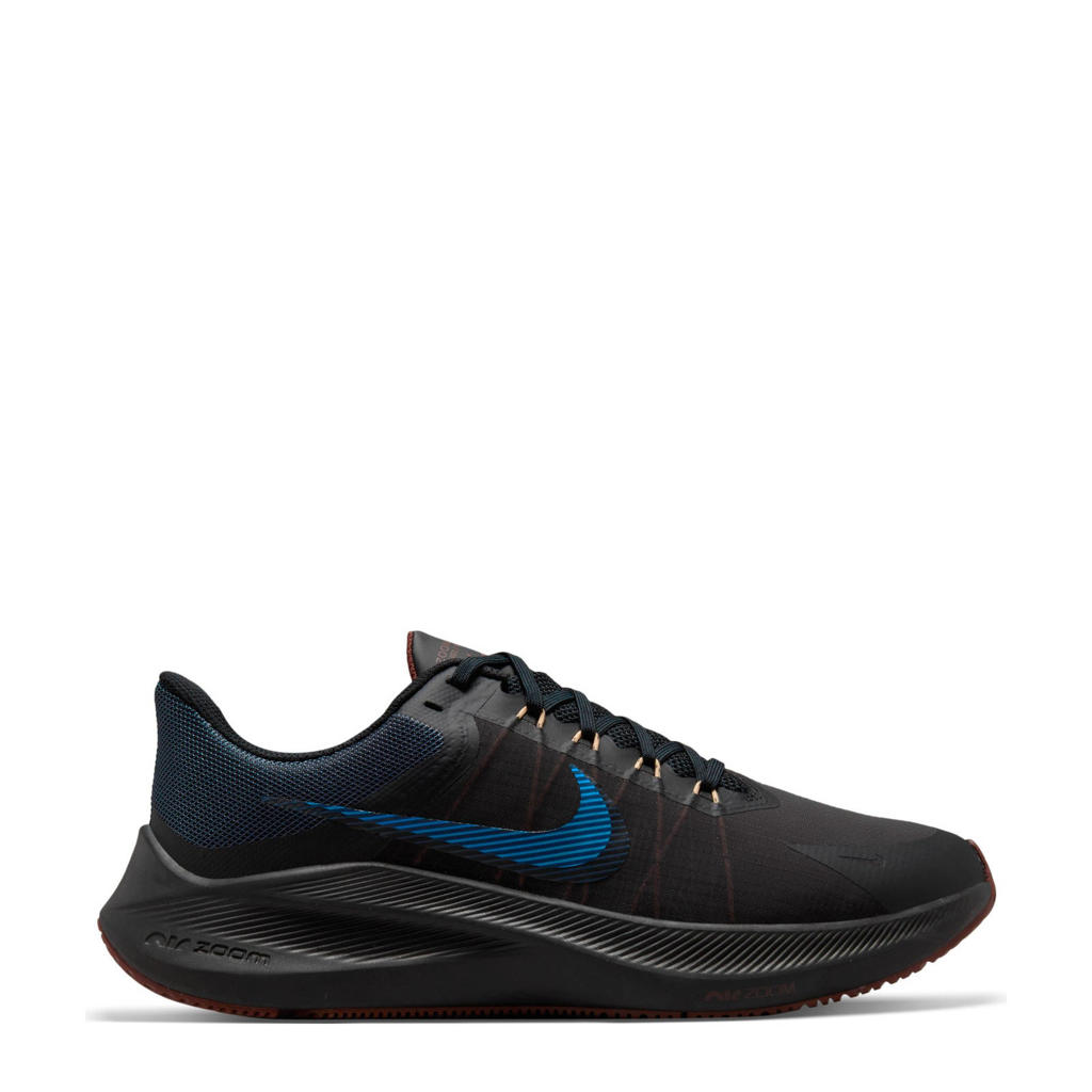 Nike WinFlo 8 hardloopschoenen zwart/blauw