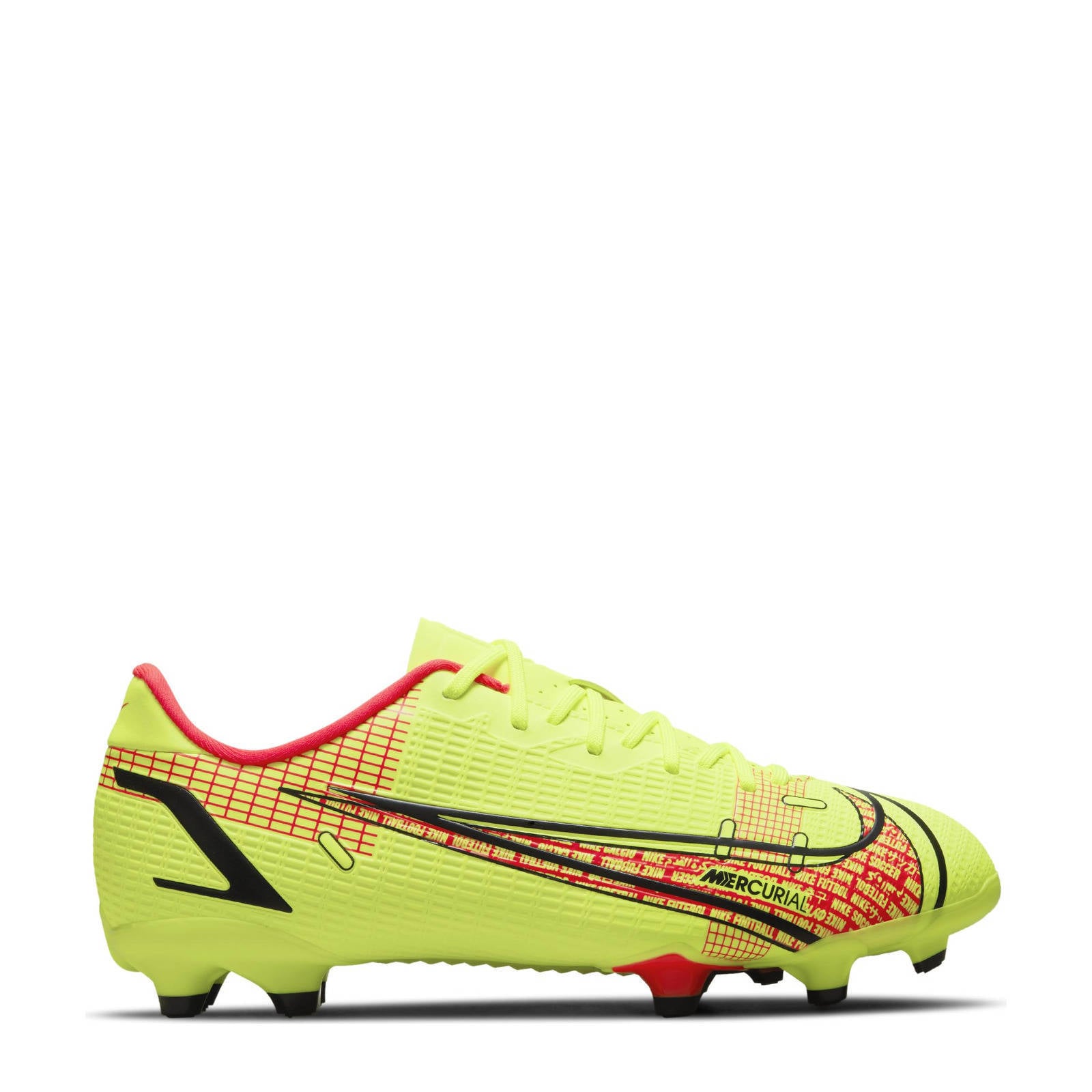Nike Vapor 14 Academy FG/MG Jr. voetbalschoenen geel/rood | wehkamp