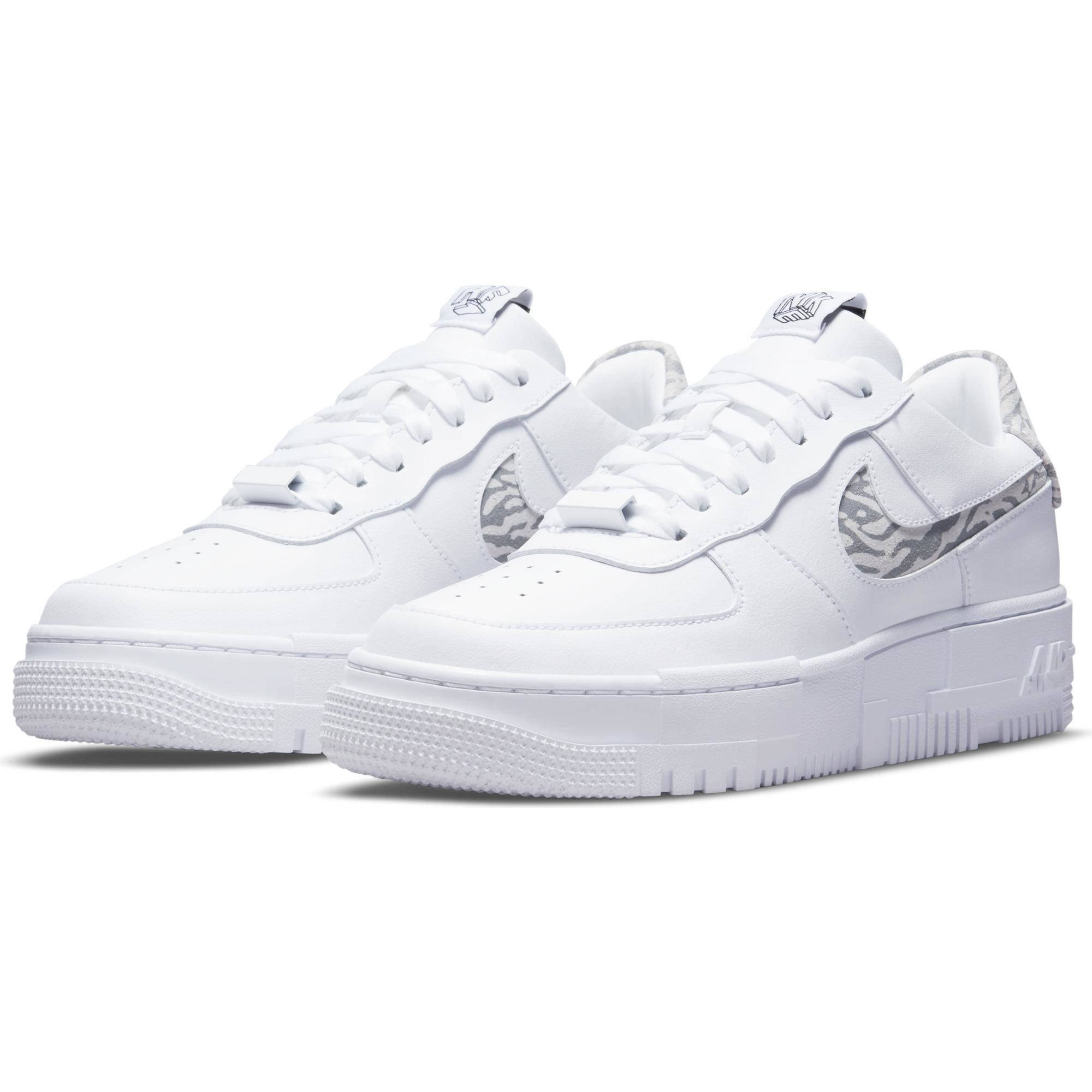 Nike Air Force One Pixel sneakers wit/grijs | wehkamp