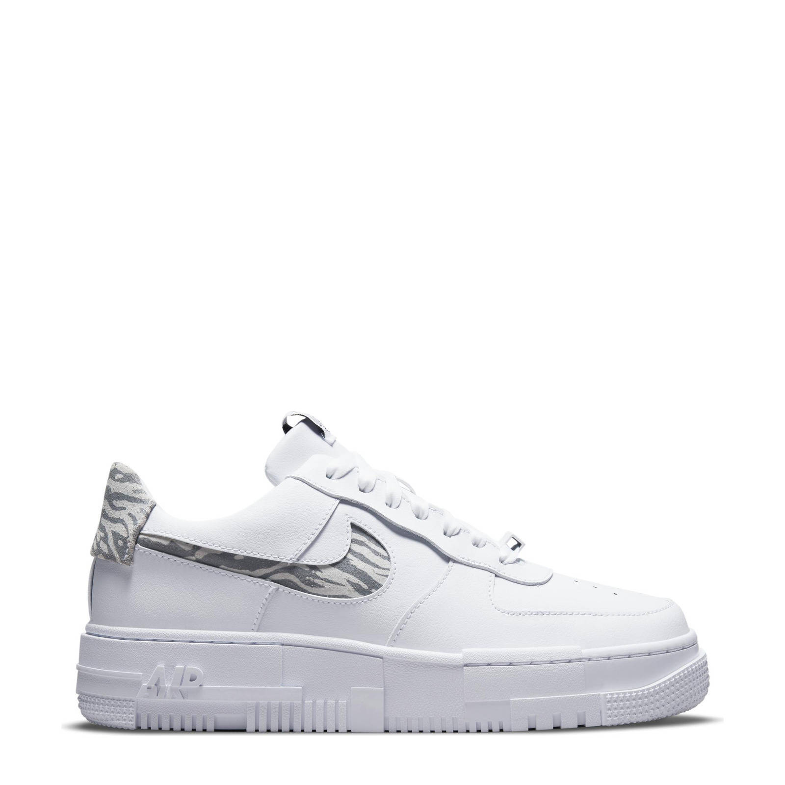 Nike Air Force One Pixel sneakers wit/grijs | wehkamp