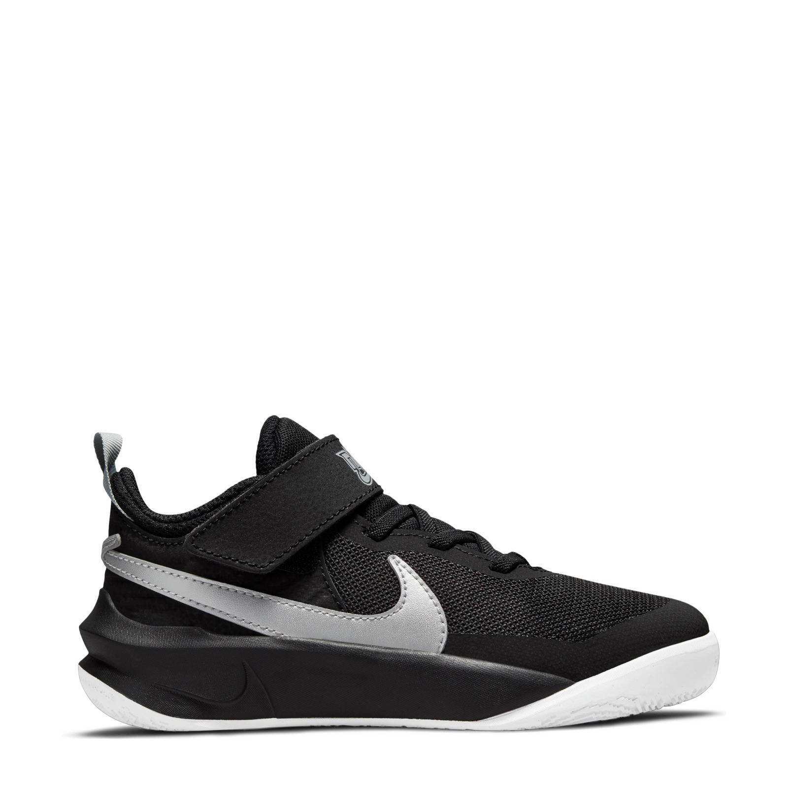 Nike Team Hustle D 10 sneakers zwart/metallic zilver/wit online kopen