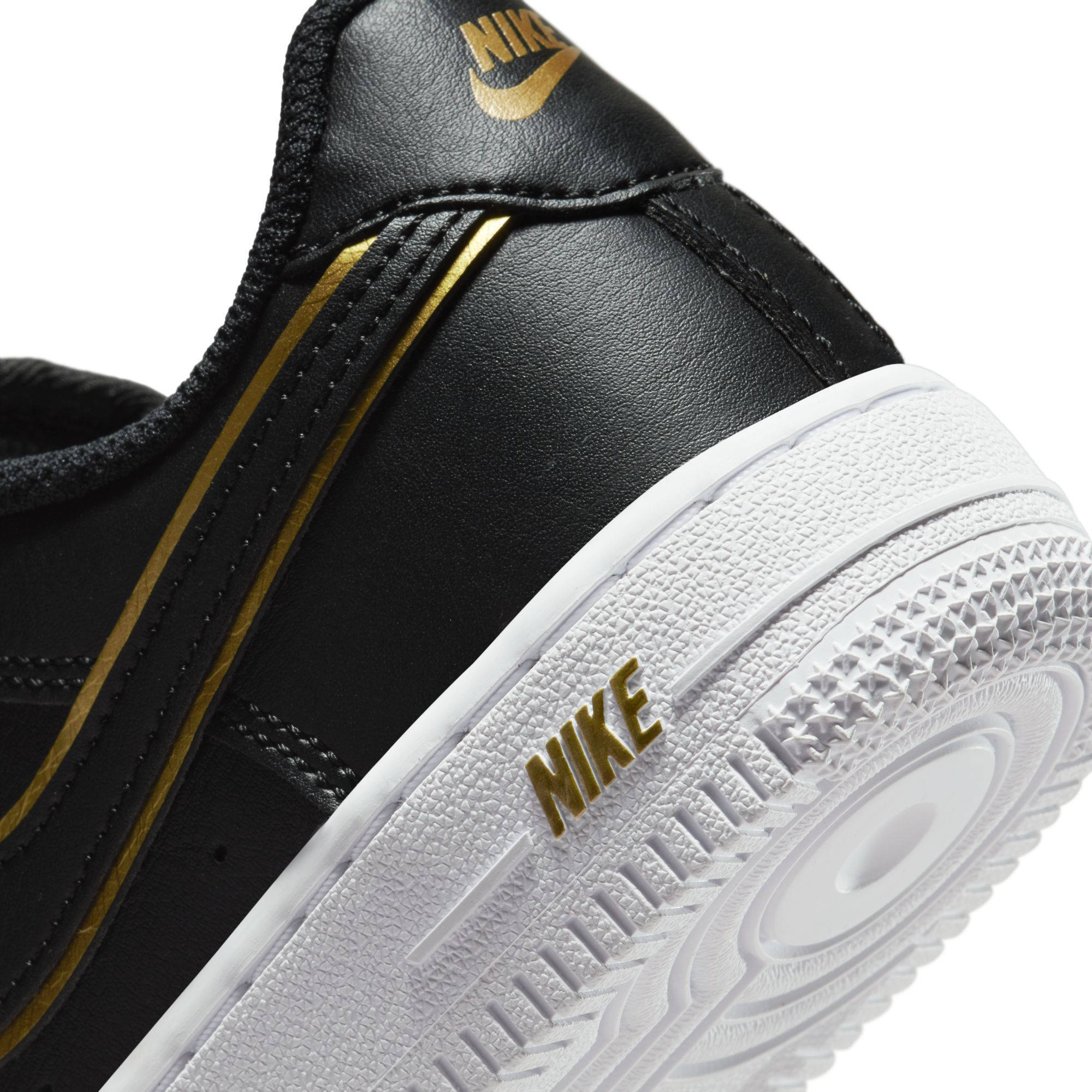 nike air force 1 zwart met goud